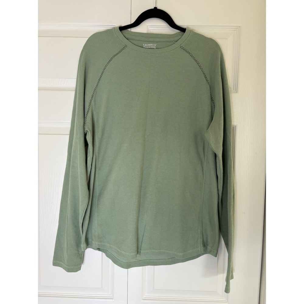 Cremieux Premium Denim Women's Long Sleeve Shirt Green Size Large